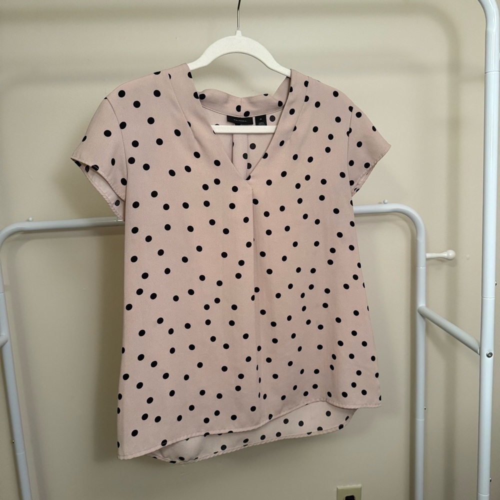 Halogen Pink Boxy Blouse with Mandarin Collar